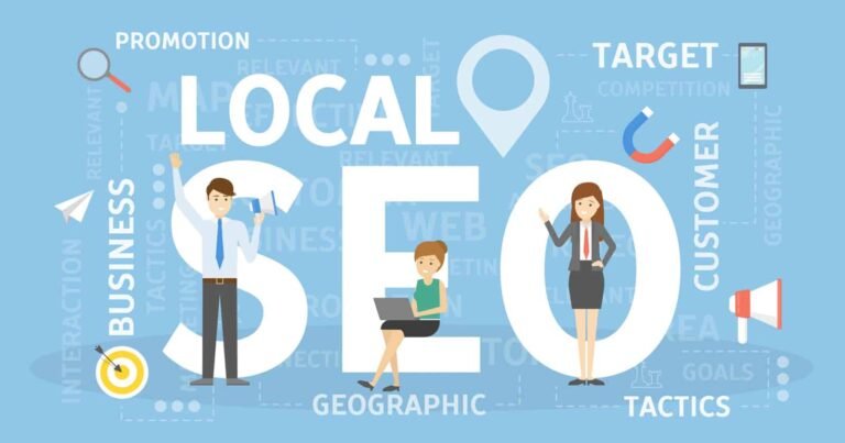 Illustration of local SEO strategies for the article Advanced SEO Tips 2024.
